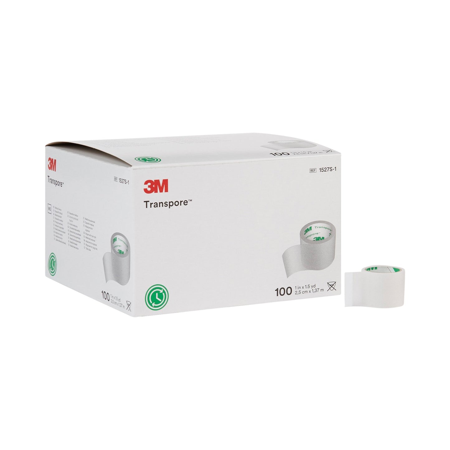 Medical Tape 3M Transpore Transparent 1 Inch X 1-1/2 Yard Plastic NonSterile, 500/cs