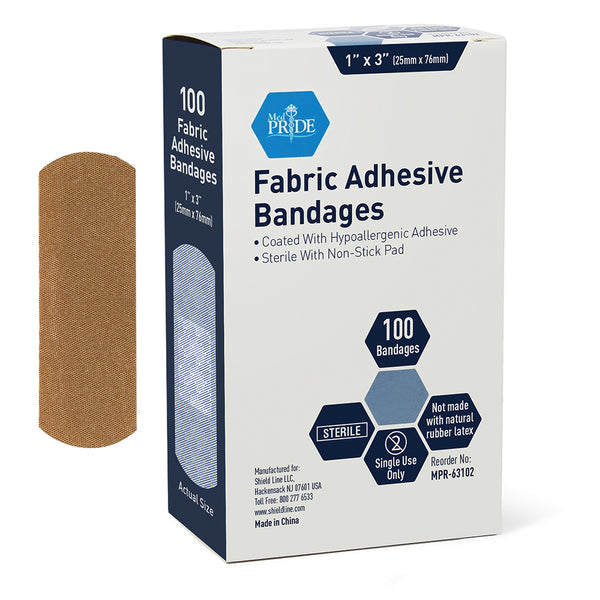 Adhesive Bandage - Fabric 1" x 3", Sterile - 2400/cs