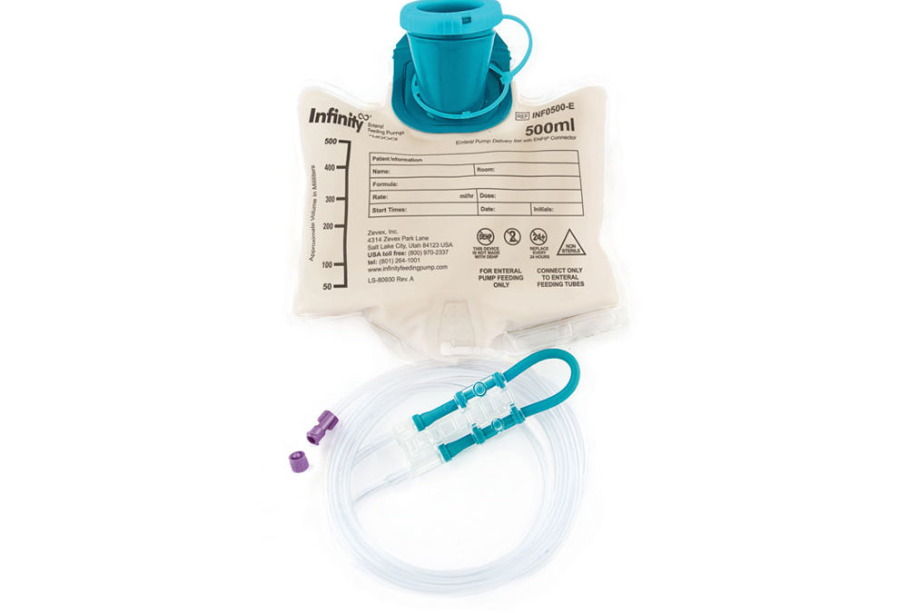 Enteral Feeding Pump Bag Set with ENFit Connector Infinity Silicone NonSterile