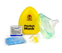 Pocket Mask w/ Gloves & Wipe in Yellow Hard Case, Ea 3