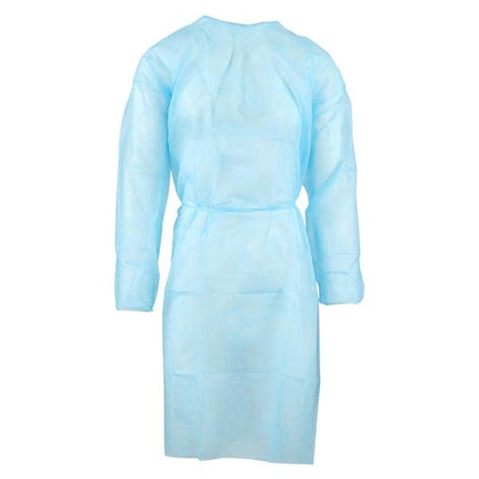 Protective Procedure Gown One Size Fits Most Blue NonSterile Disposable