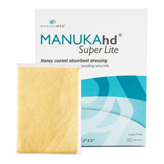Honey Impregnated Wound Dressing MANUKAhd Super Lite Square 2 X 2 Inch Sterile 10/bx