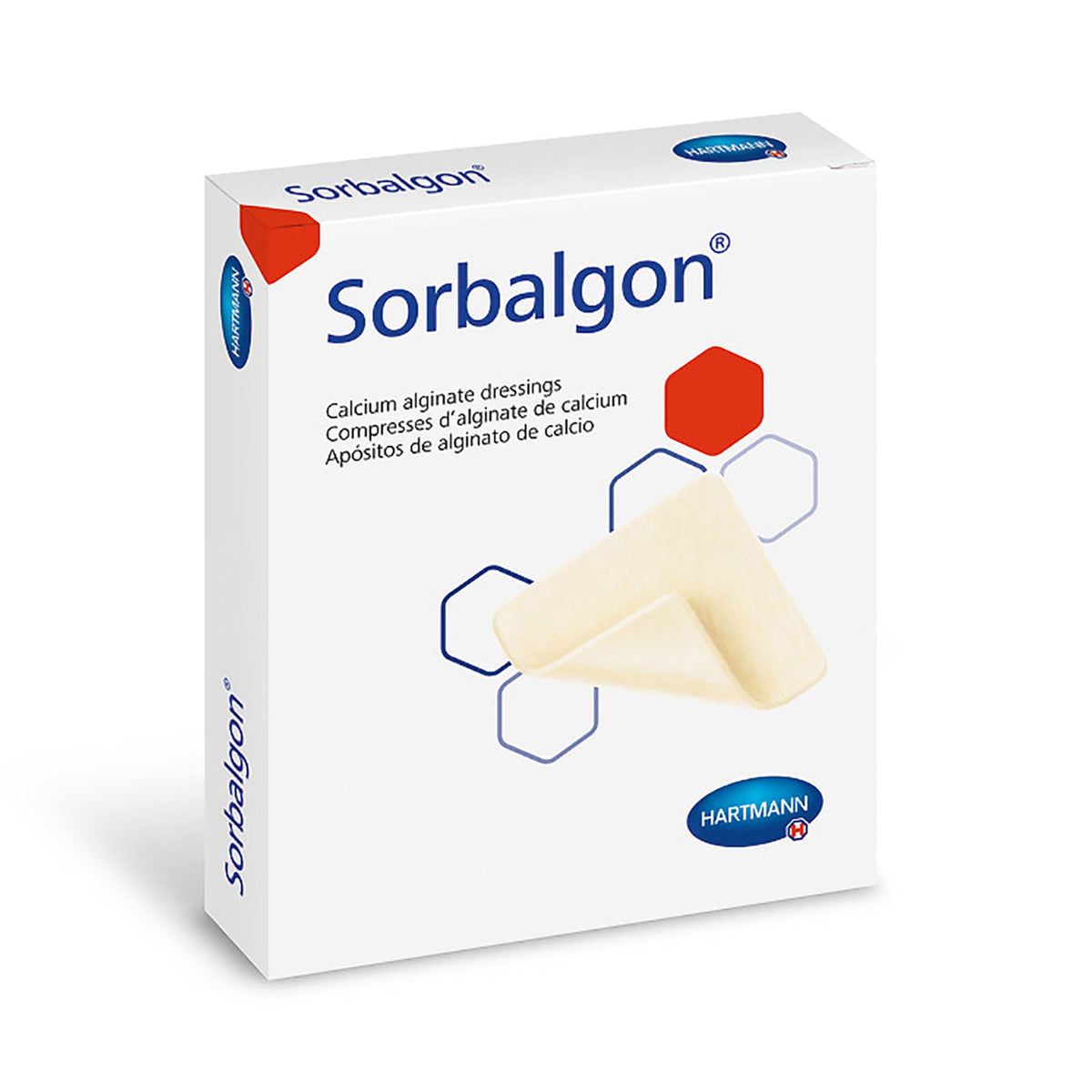 Alginate Dressing Sorbalgon Calcium Alginate / Polysorbate 4 X 8 Inch Rectangle