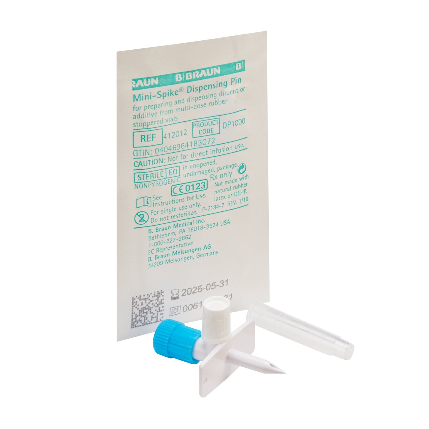 IV Additive Dispensing Pin Mini-Spike Needle-free, Luer Lock