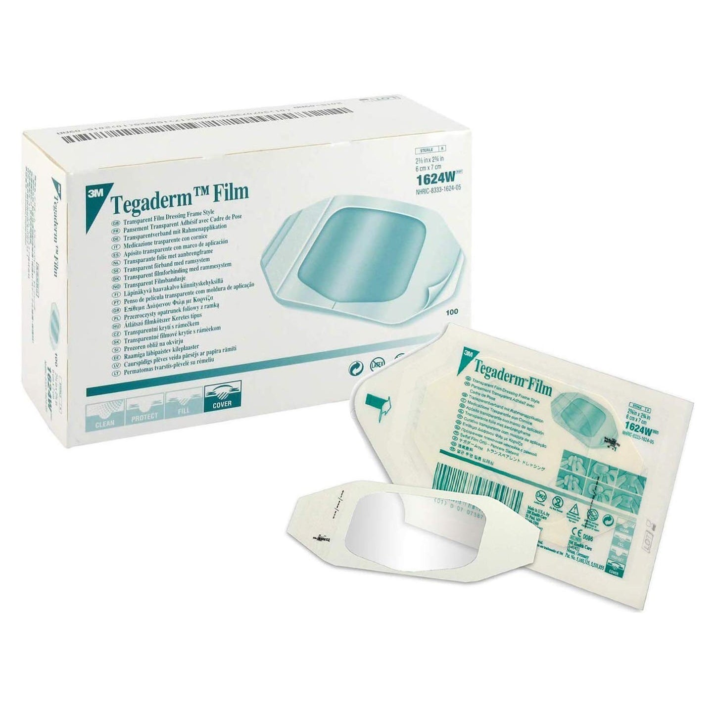 Frame Style Transparent Dressing with Label, 2 3/8" x 2.75"