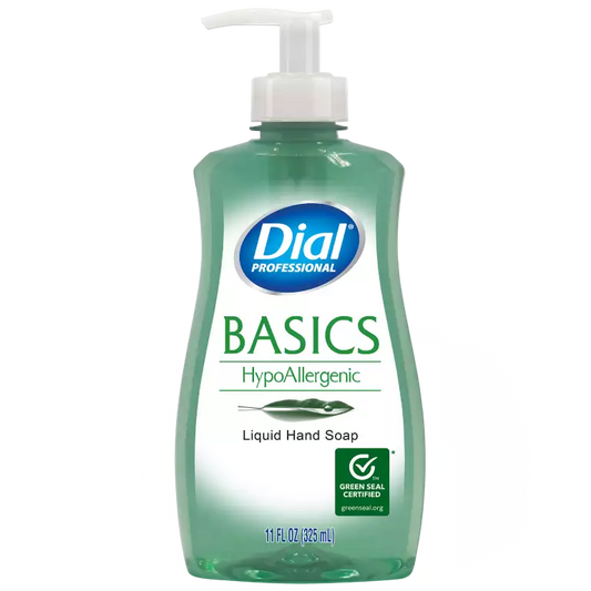 Dial Professional Basics Liquid Hand Soap, 11 oz Bottle, 12/cs