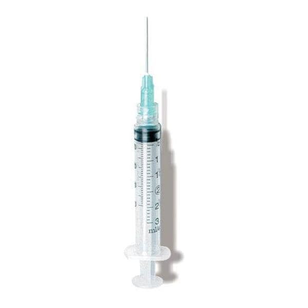 Syringe & Needle, Luer Lock, 3cc, Low Dead Space Plunger, 20G x 1"