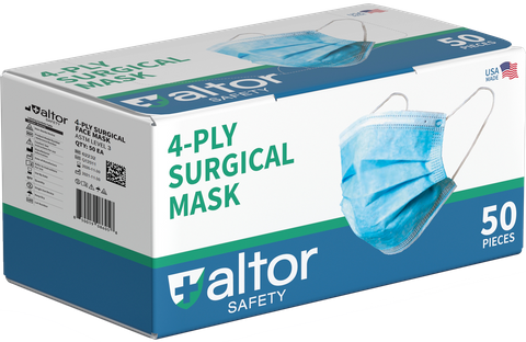 4-PLY ASTM LEVEL 3 SURGICAL MASK 50/bx,40bx/cs
