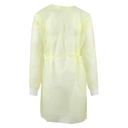 Form-Fit Isolation Gown, Sunny Yellow, Regular, 12/bg
