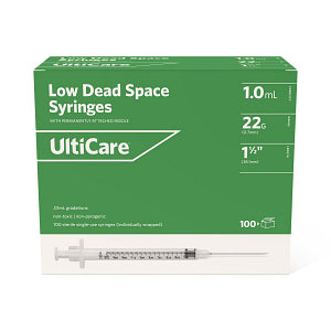 Ultimed Ulticare Low Dead Space Non-Safety Syringes 100/bx