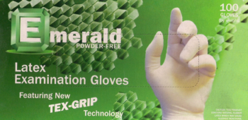 Emerald Latex Powder-Free Exam Gloves