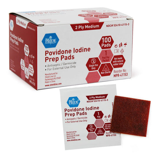 Povidone Iodine Prep Pads - Md
