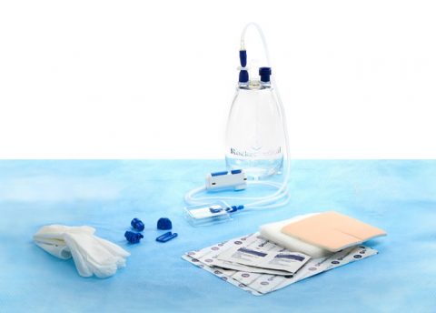 BOTTLE, DRAINAGE IPC W/DRESSING PACK 500ML (5/BX)