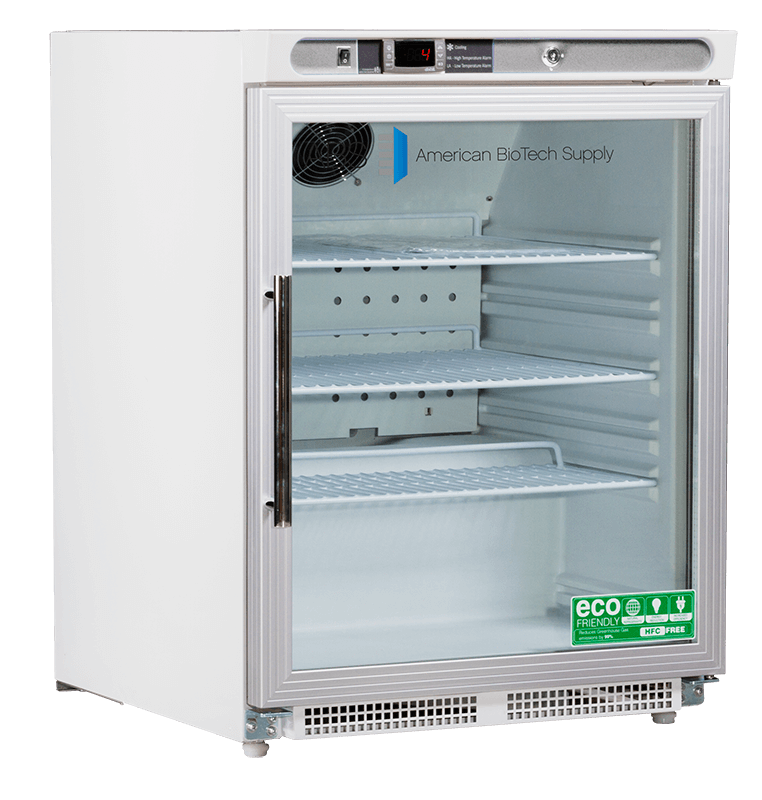 Premier Laboratory Refrigerator 4.6 Cu Ft Glass Door 2 to 8C Ea