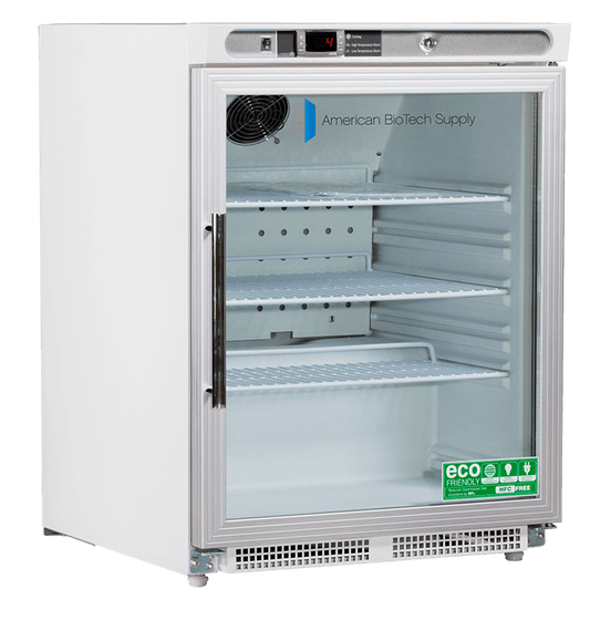 Premier Laboratory Refrigerator 4.6 Cu Ft Glass Door 2 to 8C Ea
