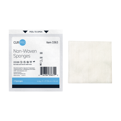 3"x3" Non-Woven Sponge - Sterile 2's 24tray/cs