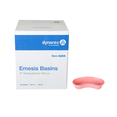 Emesis Basin 9" 500cc Capacity Graduated in 100cc Increments, 250/cs