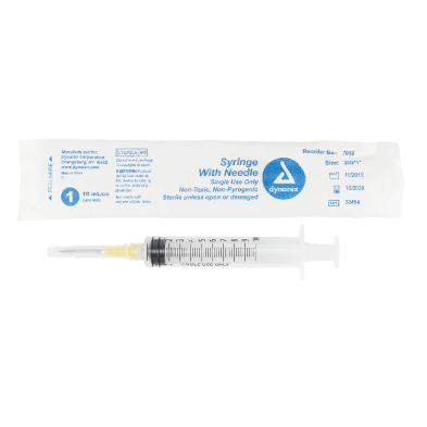 Syringe - 10cc 20Gx1" Non-Safety with Needle - Luer Lock