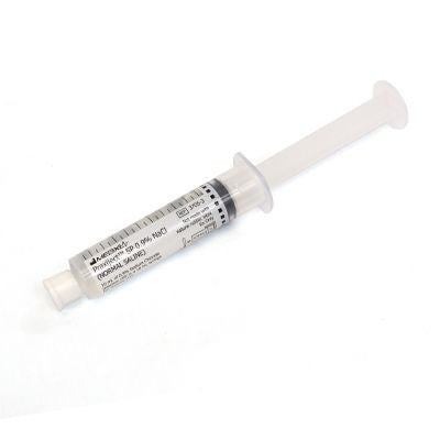 Pre-Filled Saline Flush Syringe, 10ml of 0.9% Sodium Chloride Injection USP in a 10ml Syringe, 180/cs